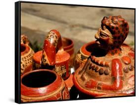 Replicas of Mayan Pottery For Sale, Joya de Ceren, El Salvador-Cindy Miller Hopkins-Framed Stretched Canvas