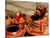 Replicas of Mayan Pottery For Sale, Joya de Ceren, El Salvador-Cindy Miller Hopkins-Stretched Canvas