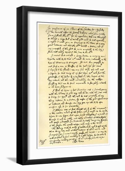 Report by Sir Christopher Wren, 28th July 1675-Christopher Wren-Framed Giclee Print