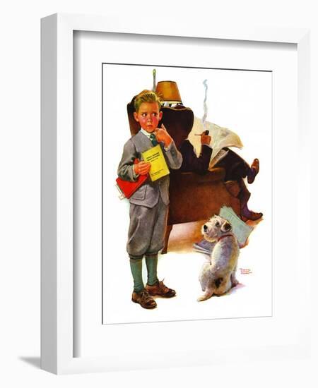 "Report Card,"March 25, 1939-Frances Tipton Hunter-Framed Giclee Print