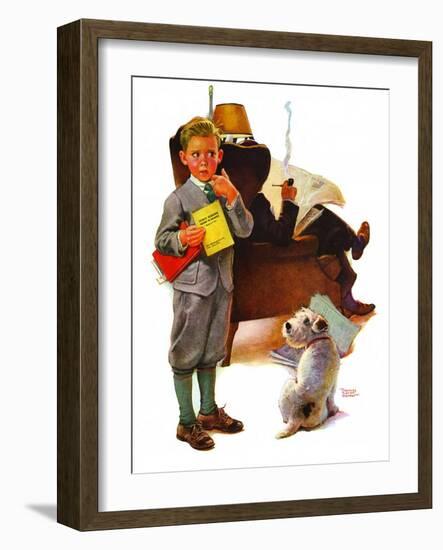 "Report Card,"March 25, 1939-Frances Tipton Hunter-Framed Premium Giclee Print