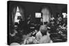 Reporters watch President Carter making TV announcement on aborted Iran rescue, 1980-Marion S. Trikosko-Stretched Canvas