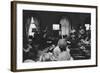 Reporters watch President Carter making TV announcement on aborted Iran rescue, 1980-Marion S. Trikosko-Framed Photographic Print