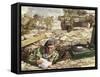 Reporting from the Normandy Landings-Pat Nicolle-Framed Stretched Canvas