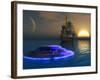 Reports of Strange Glowing Objects Have Been Common Throughout Maritime History-Stocktrek Images-Framed Photographic Print