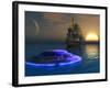 Reports of Strange Glowing Objects Have Been Common Throughout Maritime History-Stocktrek Images-Framed Photographic Print