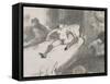 Repos sur le lit-Edgar Degas-Framed Stretched Canvas