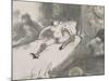 Repos sur le lit-Edgar Degas-Mounted Giclee Print