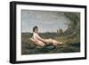 Repose, 1860-Jean-Baptiste-Camille Corot-Framed Giclee Print