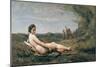 Repose, 1860-Jean-Baptiste-Camille Corot-Mounted Giclee Print