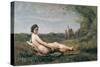 Repose, 1860-Jean-Baptiste-Camille Corot-Stretched Canvas