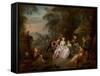 Repose in a Park-Jean-Baptiste Joseph Pater-Framed Stretched Canvas