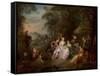 Repose in a Park-Jean-Baptiste Joseph Pater-Framed Stretched Canvas