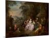 Repose in a Park-Jean-Baptiste Joseph Pater-Mounted Giclee Print