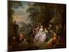 Repose in a Park-Jean-Baptiste Joseph Pater-Mounted Giclee Print