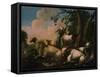 Repose of Herd-Philipp Peter Roos-Framed Stretched Canvas