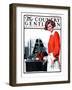 "Repotting Her Plants," Country Gentleman Cover, April 18, 1925-Harold Brett-Framed Giclee Print