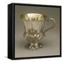 Repousse Victorian Style Silver Mug with Floral Decoration-null-Framed Stretched Canvas