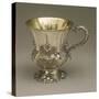 Repousse Victorian Style Silver Mug with Floral Decoration-null-Stretched Canvas