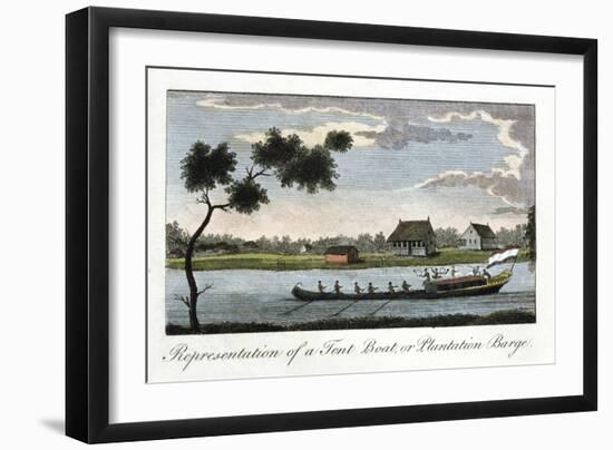 Representation of a Tent Boat, or Plantation Barge, 1813-null-Framed Giclee Print