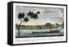 Representation of a Tent Boat, or Plantation Barge, 1813-null-Framed Stretched Canvas