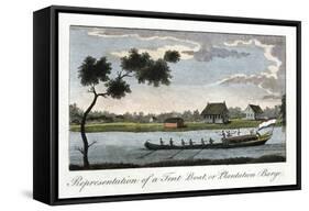 Representation of a Tent Boat, or Plantation Barge, 1813-null-Framed Stretched Canvas