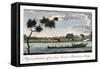 Representation of a Tent Boat, or Plantation Barge, 1813-null-Framed Stretched Canvas