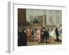 Representation of Comedians During the Carnival in St Mark's Square in Venice-null-Framed Giclee Print