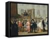 Representation of Comedians During the Carnival in St Mark's Square in Venice-null-Framed Stretched Canvas