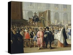 Representation of Comedians During the Carnival in St Mark's Square in Venice-null-Stretched Canvas