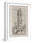 Representation of Mayan Hieroglyphics on a Stele-null-Framed Giclee Print
