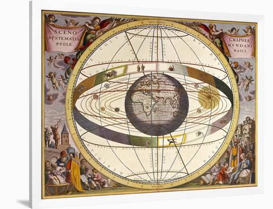 Representation of Ptolemy's System Showing Earth-Andreas Cellarius-Framed Photographic Print