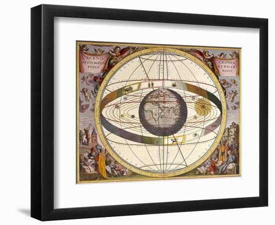 Representation of Ptolemy's System Showing Earth-Andreas Cellarius-Framed Photographic Print