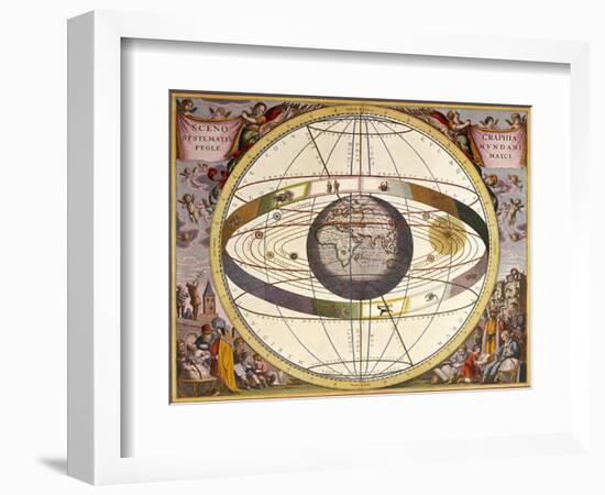 Representation of Ptolemy's System Showing Earth-Andreas Cellarius-Framed Photographic Print