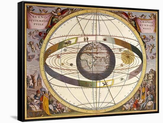 Representation of Ptolemy's System Showing Earth-Andreas Cellarius-Framed Stretched Canvas