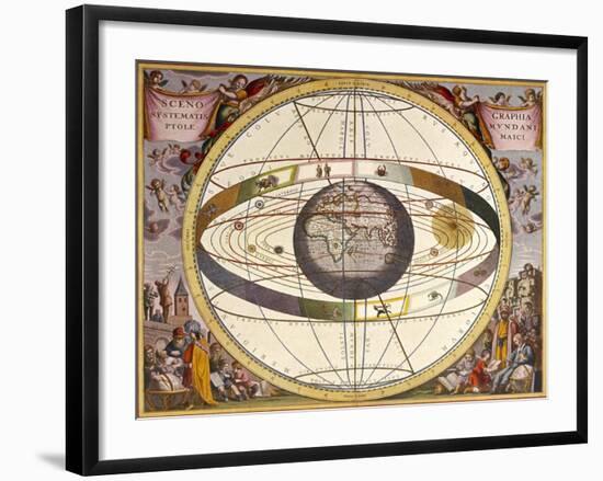 Representation of Ptolemy's System Showing Earth-Andreas Cellarius-Framed Photographic Print