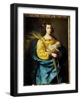 Representation of Saint Agnes Painting by Francisco De Zurbaran (1598-1664) (Ec.Esp.) 17Th Century-Francisco de Zurbaran-Framed Giclee Print