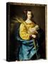 Representation of Saint Agnes Painting by Francisco De Zurbaran (1598-1664) (Ec.Esp.) 17Th Century-Francisco de Zurbaran-Stretched Canvas