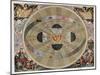 Representation of the Copernican System of the Universe with the Movements of the Earth in Relation-Andreas Cellarius-Mounted Giclee Print