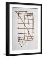 Representation of the Marshall Islands Made with Listels of Palm Tree and Shells-null-Framed Giclee Print