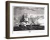 Representation of the Us Frigate, "Constitution," Isaac Hull (1773-1843) Esq. Commander-Thomas Birch-Framed Giclee Print