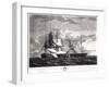 Representation of the Us Frigate, "Constitution," Isaac Hull (1773-1843) Esq. Commander-Thomas Birch-Framed Giclee Print