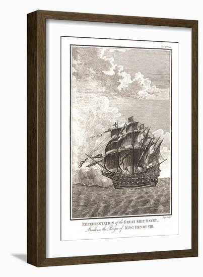 Representations of the Great Ship Harry Built in the Reign of King Henry VIII, 1793-Page-Framed Giclee Print