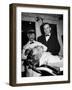 Representative Ned Patton Watching Barber at Work in the House Barber Shop-null-Framed Photographic Print