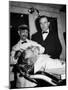 Representative Ned Patton Watching Barber at Work in the House Barber Shop-null-Mounted Photographic Print