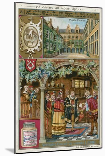 Representative of Philip II of Spain Presenting Christophe Plantin with His Title of Court Printer-null-Mounted Giclee Print