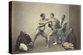 Representatives of Nio, the Japanese Hercules, 1866-7-Felice Beato-Stretched Canvas