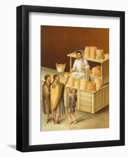 Reproduction of a Fresco Depicting a Baker, from the Houses and Monuments of Pompeii-Fausto and Felice Niccolini-Framed Premium Giclee Print