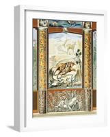 Reproduction of a Fresco Depicting a Wild Animal Attacking a Cow-Fausto and Felice Niccolini-Framed Giclee Print