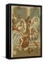 Reproduction of a Fresco Depicting Achilles Among the Maidens of Scyros-Fausto and Felice Niccolini-Framed Stretched Canvas